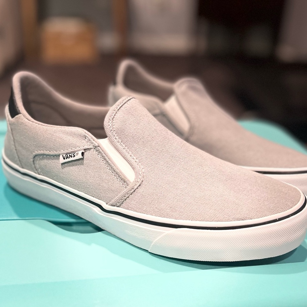 Van’s Gray Slip On Shoes size 11